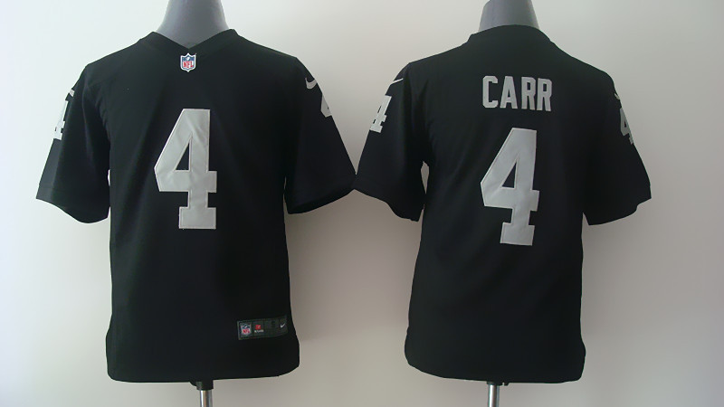 Nike Oakland raiders #4 Carr Black youth Jersey