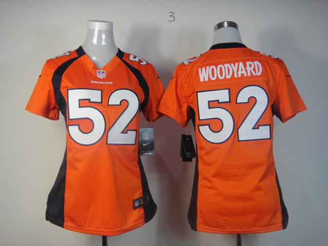 Nike NFL Denver Broncos #52 Woodyard Women Orange Jersey