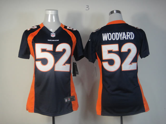 Nike NFL Denver Broncos #52 Woodyard Women Blue Jersey