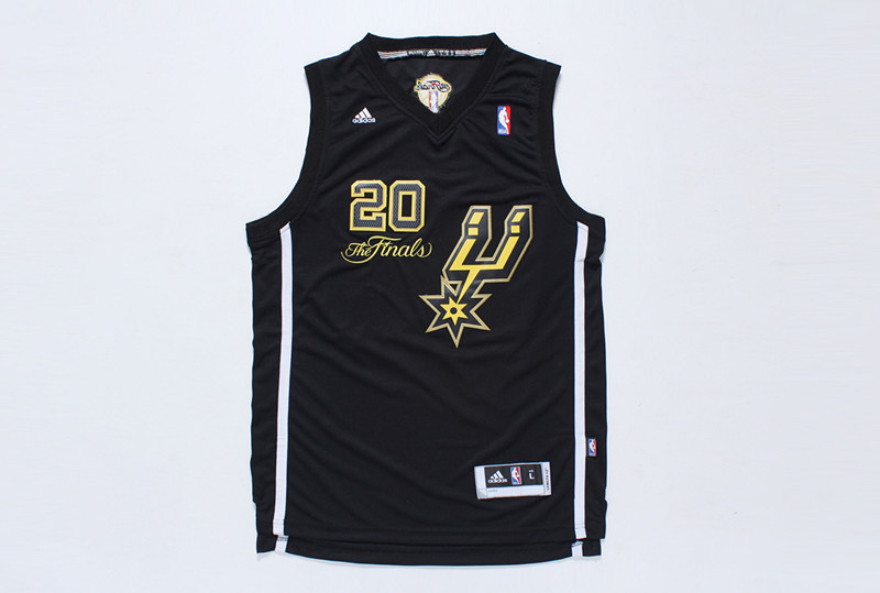 NBA San Antonio Spurs #20 Ginobily Black Champion Jersey