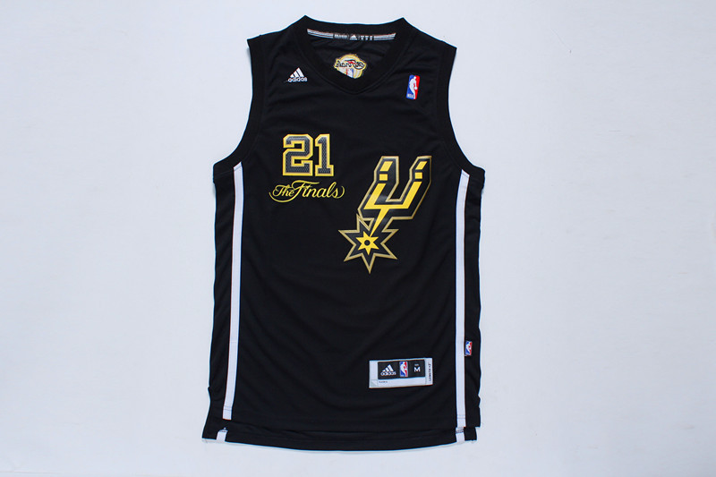 NBA San Antonio Spurs #21 Duncan Black Champion Jersey