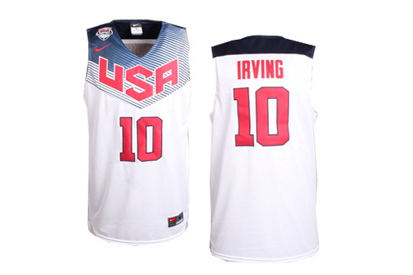Iverson White jersey, Team USA #10 NBA Jersey