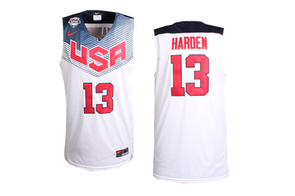 NBA USA Team #13 Harden White Jersey