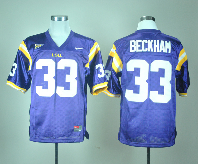 Nike LSU Tigers Odell Beckham 33 Purple College Football Jersey