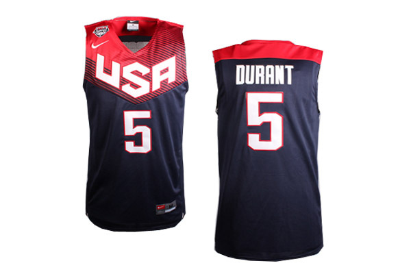 NBA Blue Team USA #5 Durant Jersey