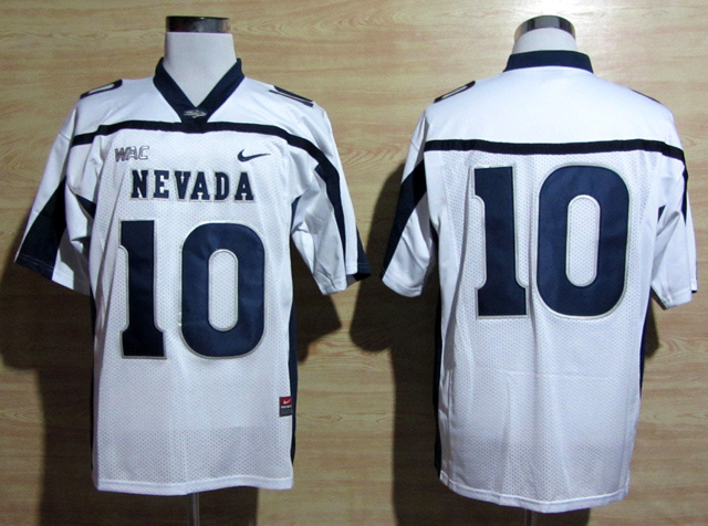 Nike Nevada Wolf Pack Colin Kaepernick 10 WAC Patch College Football Jerseys - White