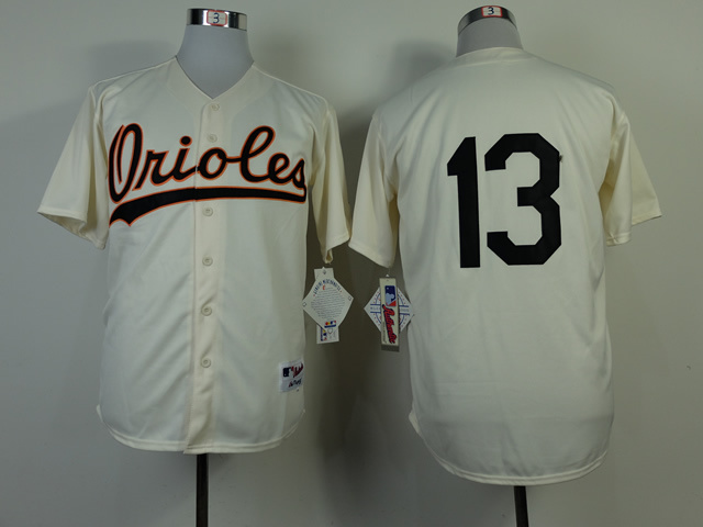 MLB Baltimore Orioles 13 Manny Machado 1954 Turn Back The Clock Cream Jersey