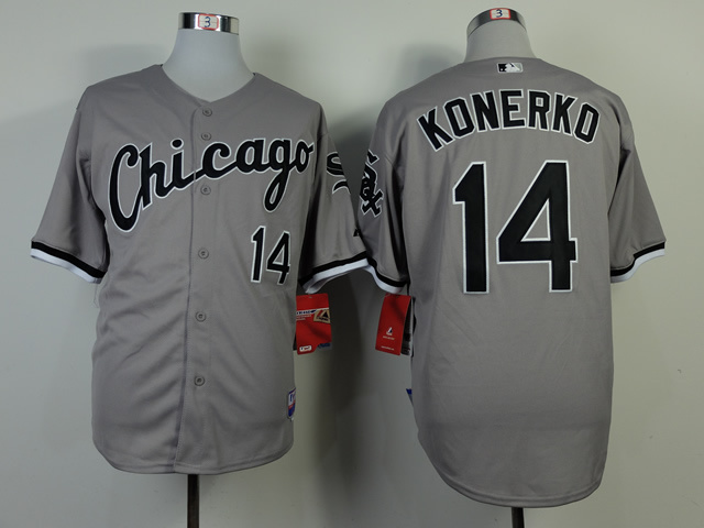 MLB Chicago White Sox #14 Konerko Grey Jersey