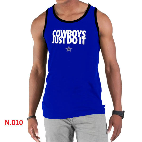 Nike NFL Dallas cowboys  Sideline Legend Authentic Logo men Tank Top Blue 2