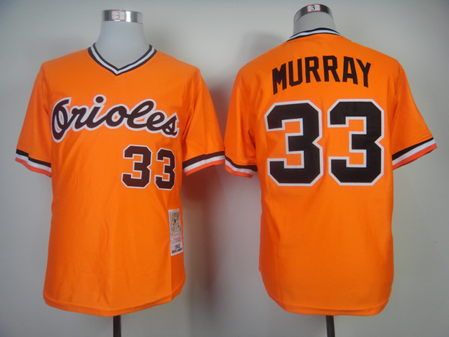 MLB Jerseys Baltimore orioles 33 Eddie Murray Orange Throwback Jersey