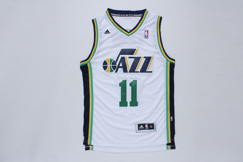 NBA Utah Jazz #11 Exum White Jersey