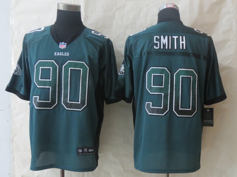 NEW Nike Philadelphia Eagles 90 Smith Drift Fashion Green Elite Jerseys