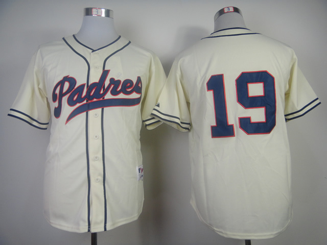 MLB Jerseys San Diego Padres 19 Gwynn Cream M&N