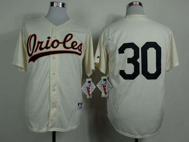 MLB Baltimore Orioles #30 Cream Jersey