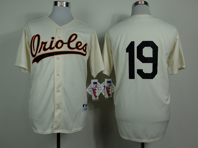 MLB Baltimore Orioles #19 Cream Jersey