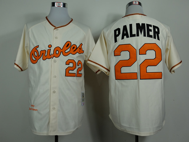 MLB Baltimore Orioles #22 Palmer Throwback Cream Jersey