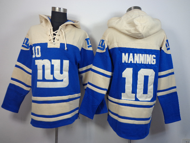 New York Giants #10 Manning Blue Hoodie