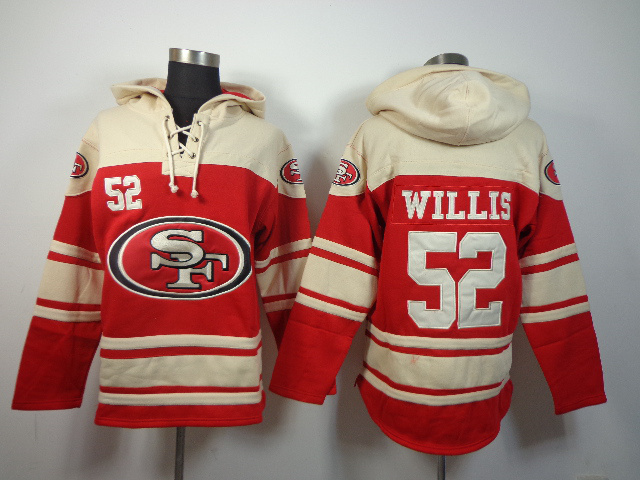 San Francisco 49ers #52 Willis Red Hoodie