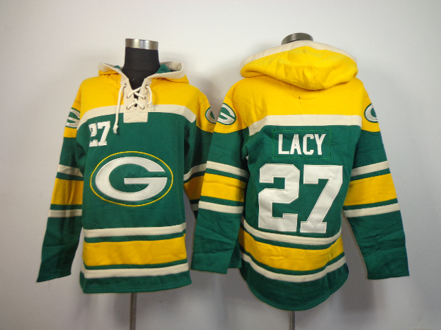 Green Bay Packers #27 Lacy Green Hoodie