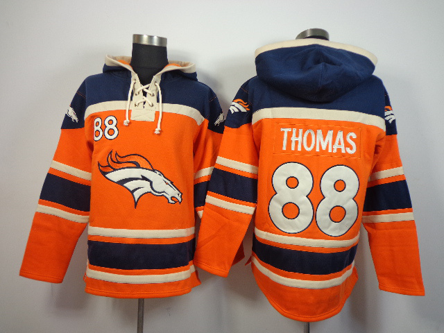 Denver Broncos #88 Thomas Orange Hoodie