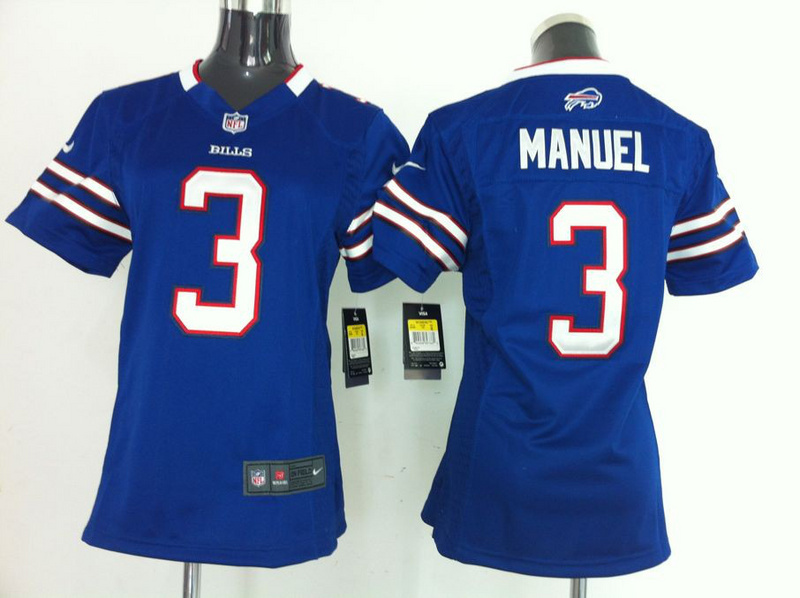 Women Nike Buffalo Bills 3 Blue Jerseys