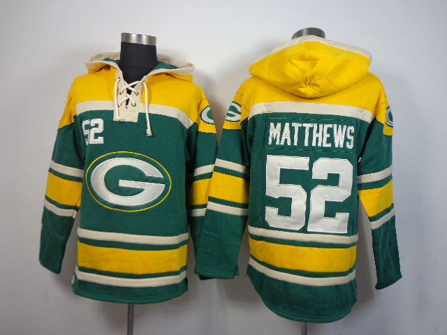 Green Bay Packers #52 Matthews Green Hoodie