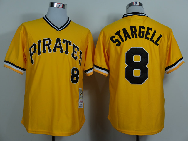 MLB Pittsburgh Pirates #8 Stargell Yellow Throwback Jersey