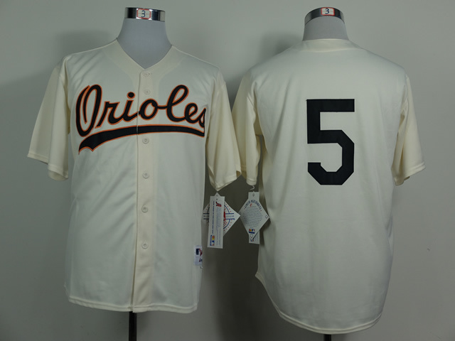 MLB Baltimore Orioles #5 Cream Jerseys