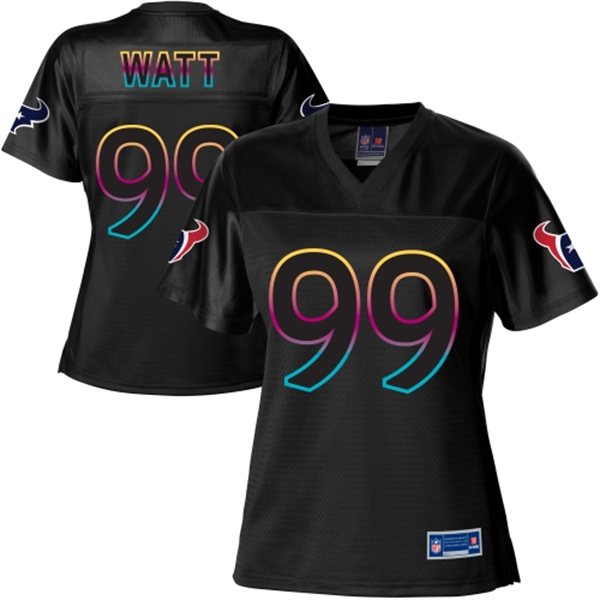 Nike Houston Texans #99 Watt Women Black Jerseys