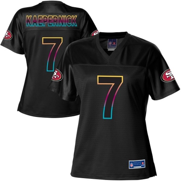 Nike San Francisco 49ers #7 Kaepernick Women Black Jersey