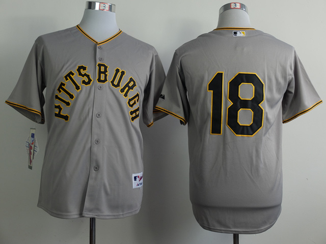 MLB Pittsburgh Pirates #18 Grey Color Jersey