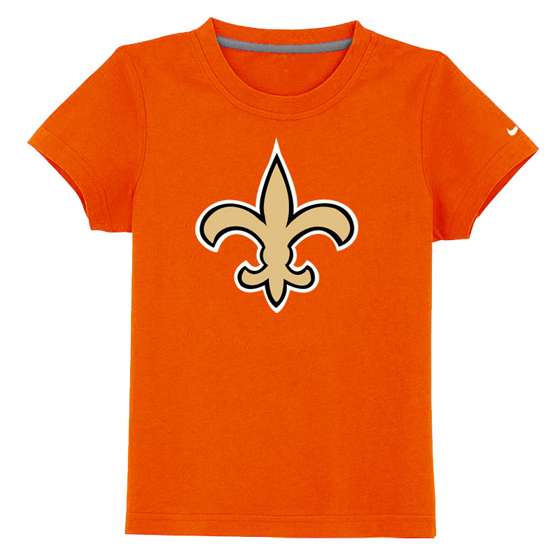 New Orleans Saints Authentic Logo Youth T Shirt orange
