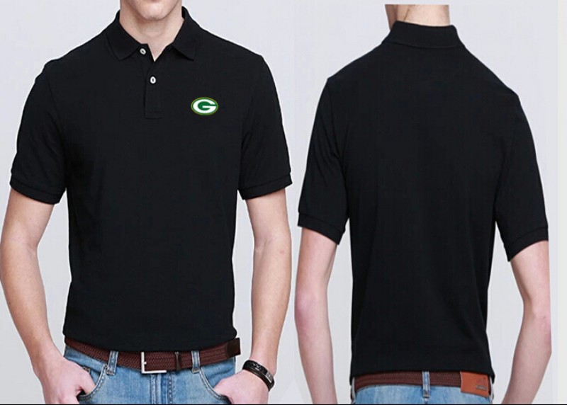 Green Bay Packers Black Fashion Polo
