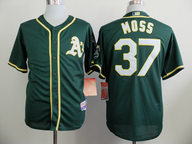 MLB Oakland Athletics #37 Moss Green Jersey
