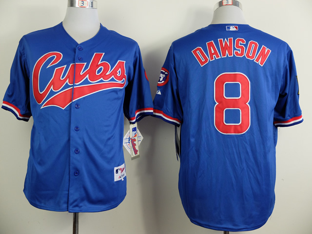 MLB Chicago Cubs #8 Dawson Blue Jersey