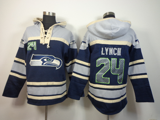 NFL Seattle Seahawks #24 Lyncn Blue Hoodie