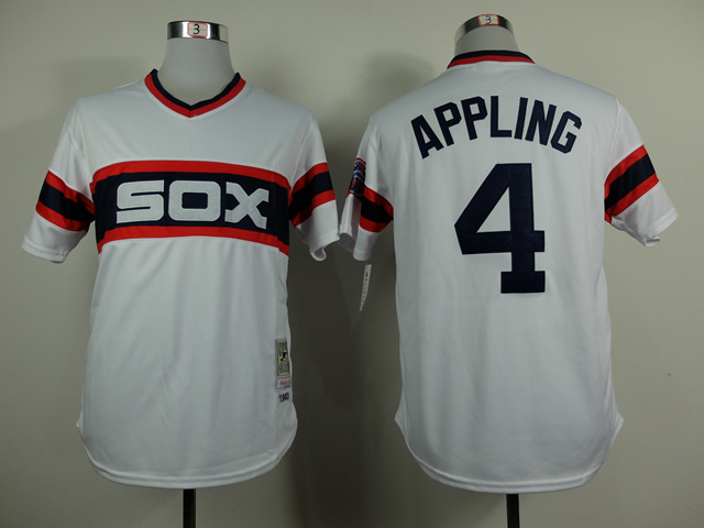 MLB Chicago White Sox #4 Appling White Throwback Jersey