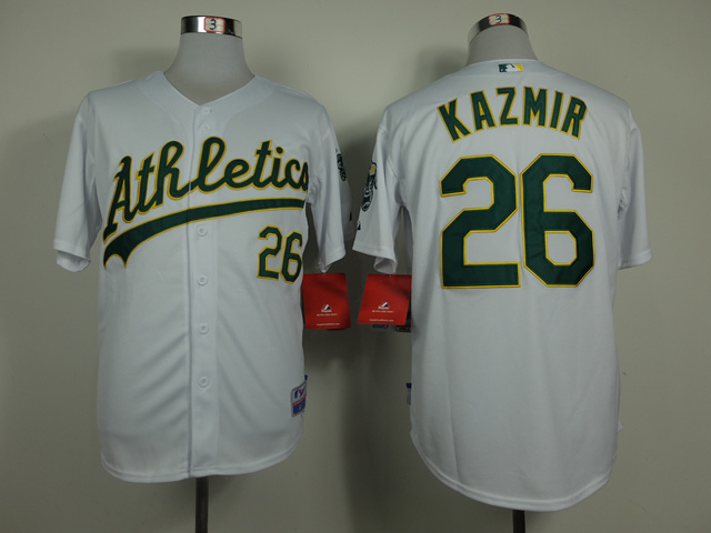 MLB Oakland Athletics #26 Kazmir White Jersey