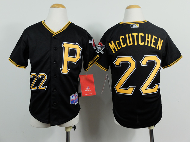 MLB Pittsburgh pirates #22 McCutchen Black  Youth Jersey