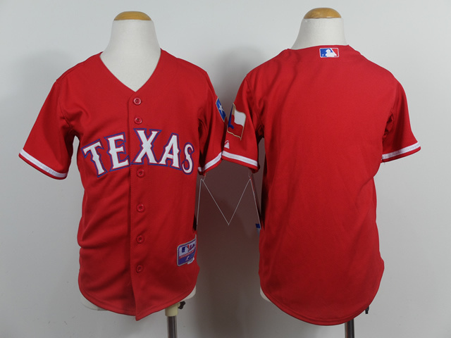 MLB Texas Rangers Blank Red Youth Jersey