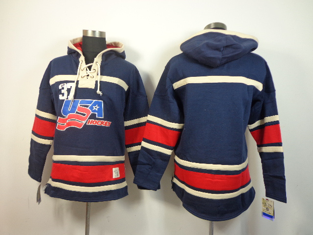 NHL USA Blank D.Blue Hoodie