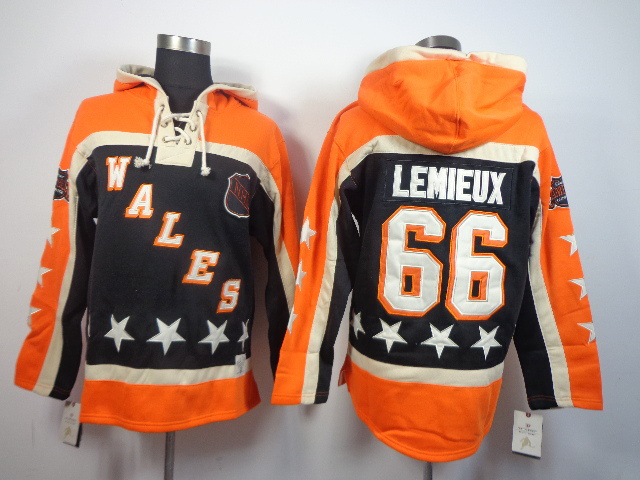 NHL Pittaburgh Penguins #66 Marrio Lemieux All Star Black Hoodie