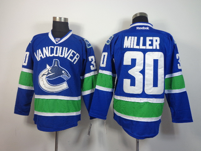 NHL Vancouver Canucks #30 Miller Blue Jersey
