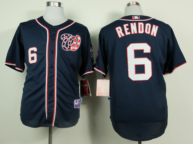 MLB Washington Nationals #6 Rendon Blue Jersey