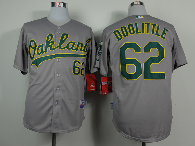 MLB Oakland Athletics #62 Doolittle Grey Jersey