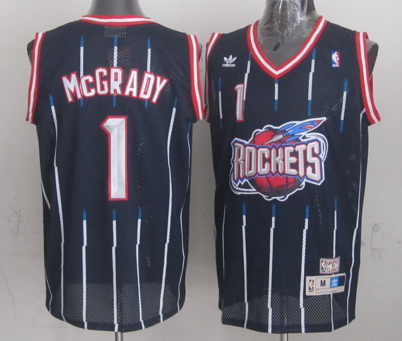 NBA Houston Rockets #1 McGrady Black Jersey