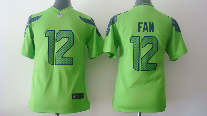 Nike NFL Seattle Seahawks #12 Fan Green Youth Jersey