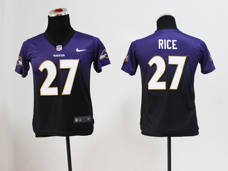 Nike Baltimore Ravens #27 Rice Drift Fashion Youth Jersey