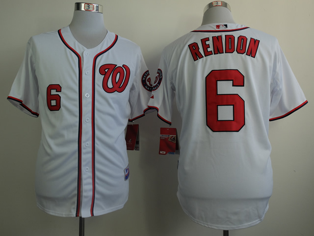 MLB Washington Nationals #6 Rendon White Jersey