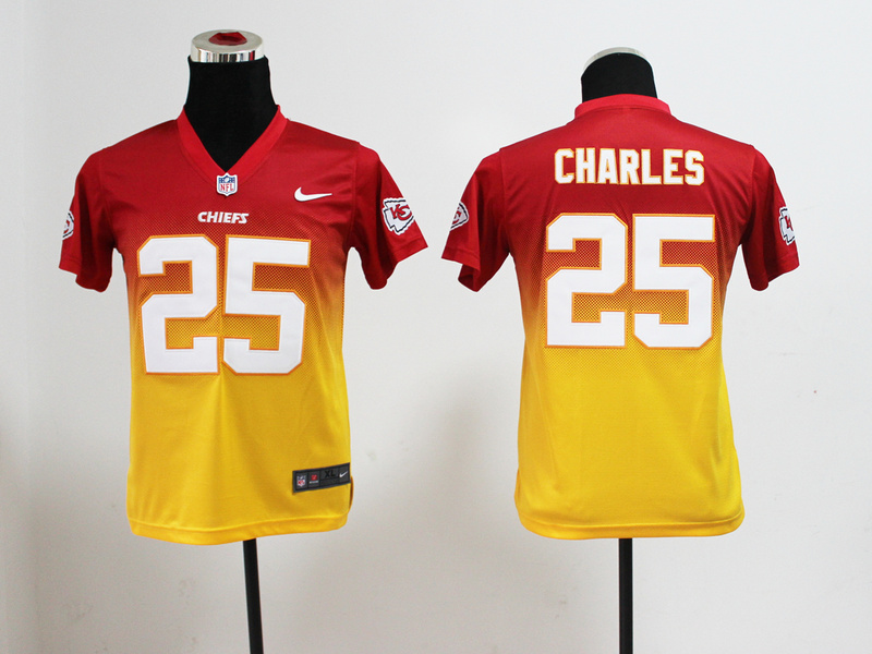 Nike Kansas City Chiefs #25 Charles Drift Fashion Youth Jersey